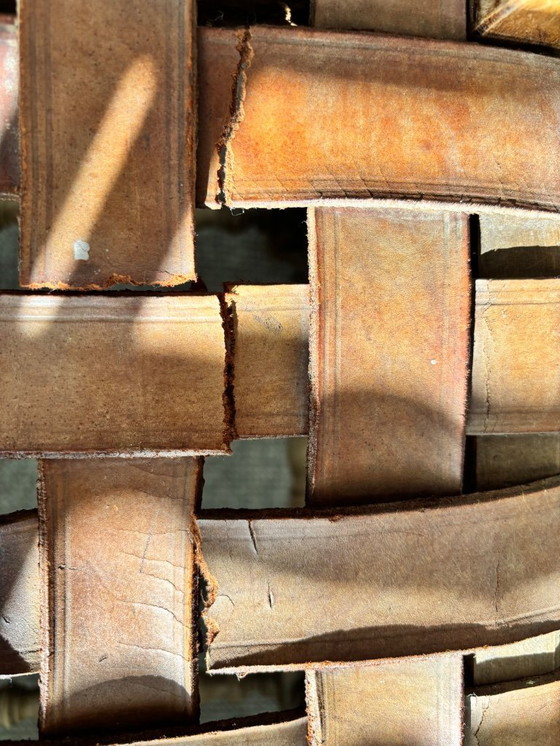 Image 1 of Chaise espagnole en bois avec harnais en cuir