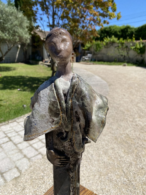 Image 1 of Jean Pierre Mocci L'Arlésienne Sculpture en Céramique et Métal