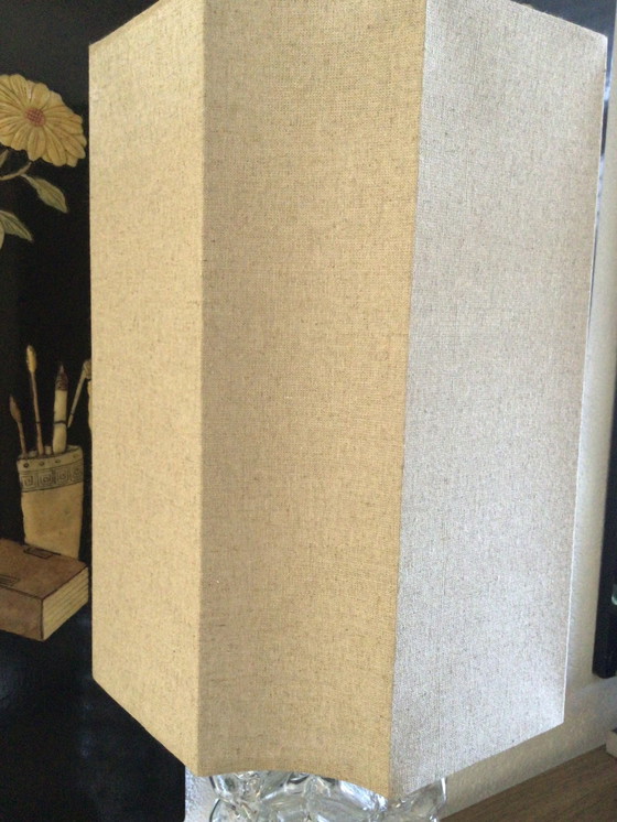 Image 1 of Vintage Zweedse Rejmyre glazen tafellamp