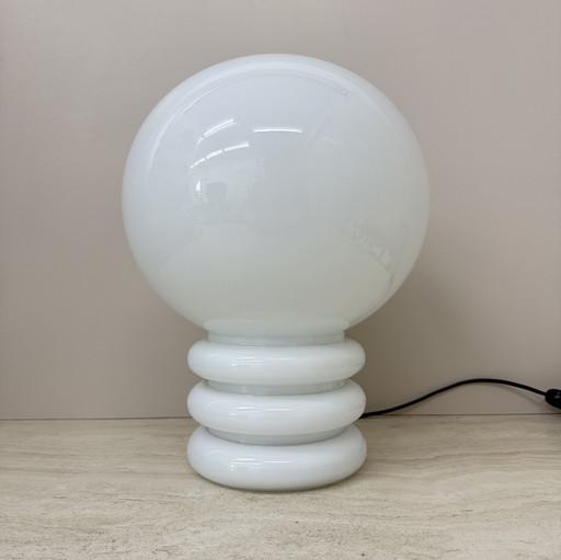 Limburg Glashütte Milk Glass Table Lamp, 1970s