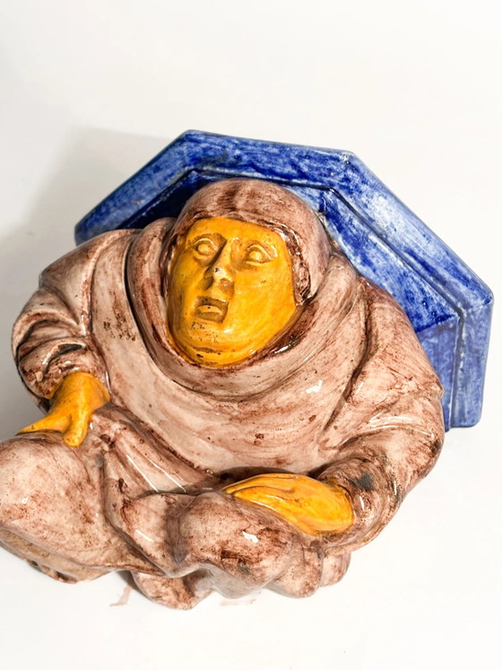 Handbemaltes italienisches Keramikregal aus dem frühen 20. Jahrhundert – Dekorative Objekte, Ceramic (photo 3 of 9)