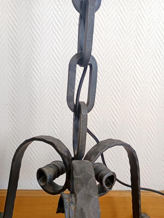Image 1 of Lampada da terra brutalista in ferro battuto nello stile di Franz West