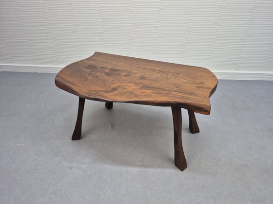 Vintage Bijzettafel Eiken. Brutalist/Wabi Sabi Plantentafel. – Wood (photo 6 of 11)
