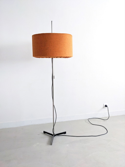 STAFF Lampadaire Orange & Chrome 1960's