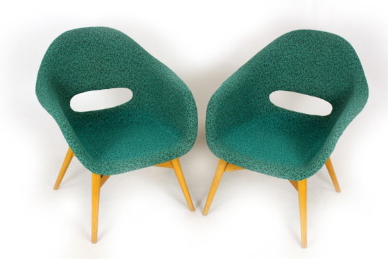 Armchairs by Miroslav Navratil for Tatra Nábytok, 1960s, Set of 2 – Textile, Wood (photo 18 of 22)
