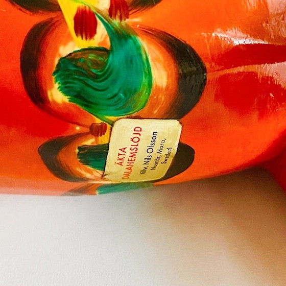 Image 1 of Statua vintage di cavallo Dala svedese XL di metà secolo di Nils Olsson, 21 cm, anni '60