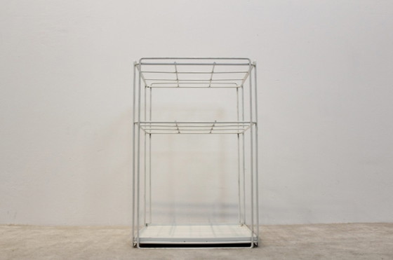 Minimalistische Paraplubak van Max Sauze voor Atrow, Gepolijst staal, Wit (foto 2 van 6)