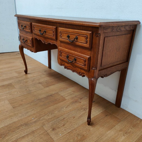 Image 1 of Vintage Landelijke sidetable bureau kaptafel tv-meubel make-up tafel