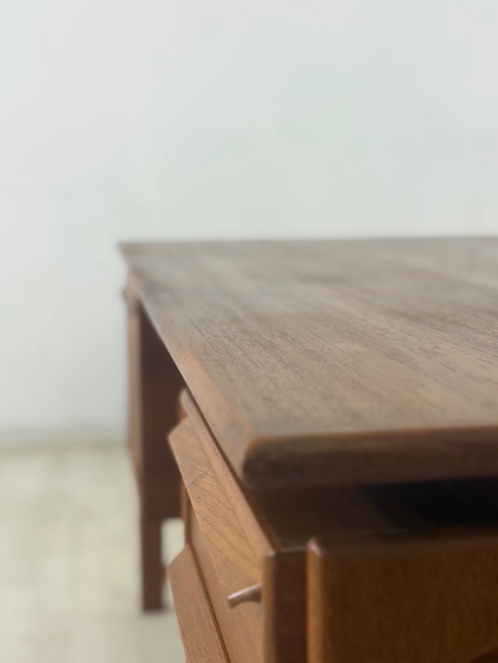 Image 1 of Danish teak desk freestanding office desk Henning Kjaernulf