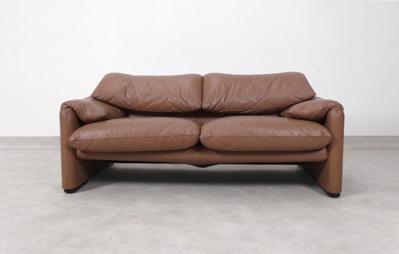 Image 1 of Conjunto Cassina Maralunga 2 plazas en piel mocca