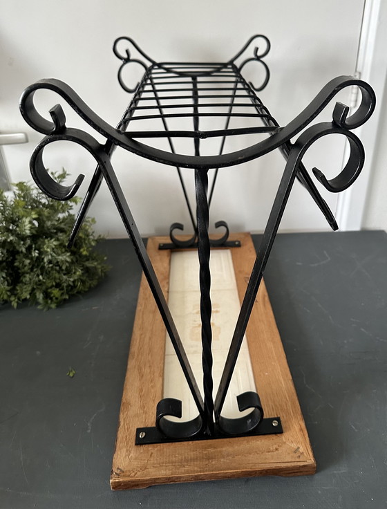 Image 1 of Portariviste o giornali vintage con piano in piastrelle olandesi – H. Eidingel – anni '50/'60