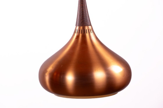Image 1 of Grande triple suspension Danoise en métal et Palissandre, édition ancienne, modèle Orient, par Jo Hammerborg pour Fog & Mørup 19
