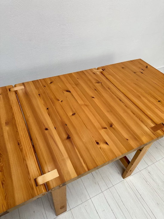Image 1 of Vintage ‘Fureka’ Pine Drop-Leaf Dining Table by Edvin Helseth for Stange Bruk 60s