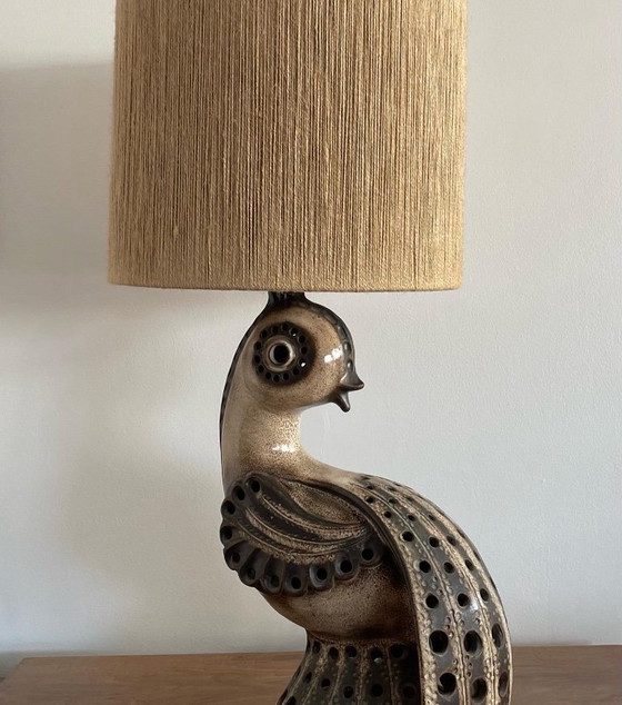 Image 1 of Zoomorphic stoneware lamp from the 1970s