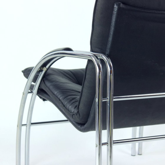 Image 1 of Lounge Chair cromata di metà secolo di Viliam Chlebo per Kodreta, Cecoslovacchia, anni '80