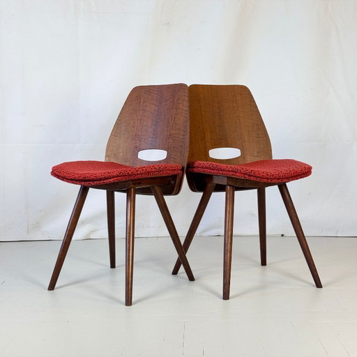 Set of 4 Retro Tatra Nábytok Dining Chairs, 1960s — Czechoslovakian Mid-Century Design