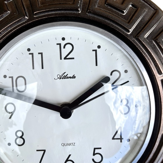 Image 1 of Grey ceramic wall clock, Atlanta, Germany, 1980s.