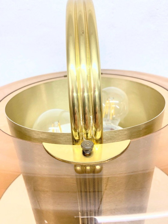 Image 1 of Lámpara de pie 70s space age de Temde latón plástico