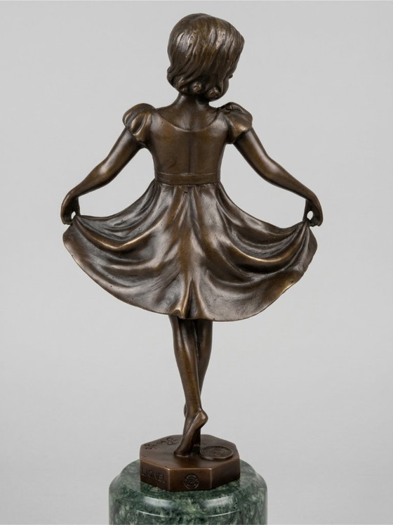 Image 1 of Art Deco sculptuur gesigneerd Preifs – Brons BJB – danseres – 32 cm