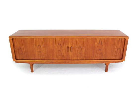 Image 1 of as new, Dyrlund Danish Mid Century Teak Sideboard / Vintage Credenza avec portes tambour, entièrement restauré