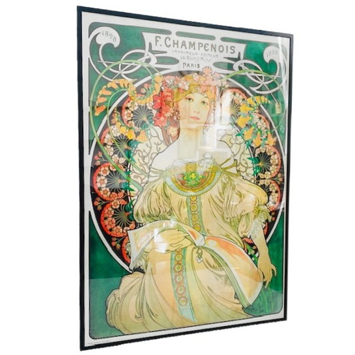 Vintage painting Mucha framed poster Art nouveau