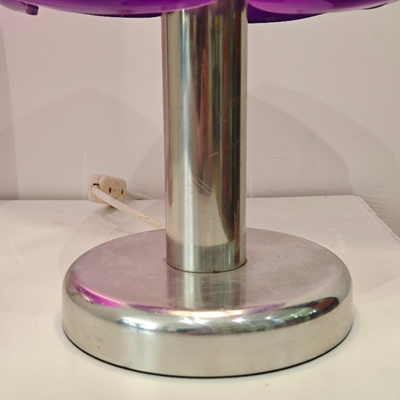 Image 1 of Lampes de table vintage en plexiglas violet