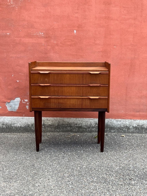 Dänische Vintage-Kommode/Nachttisch, Teakholz, 1960er Jahre