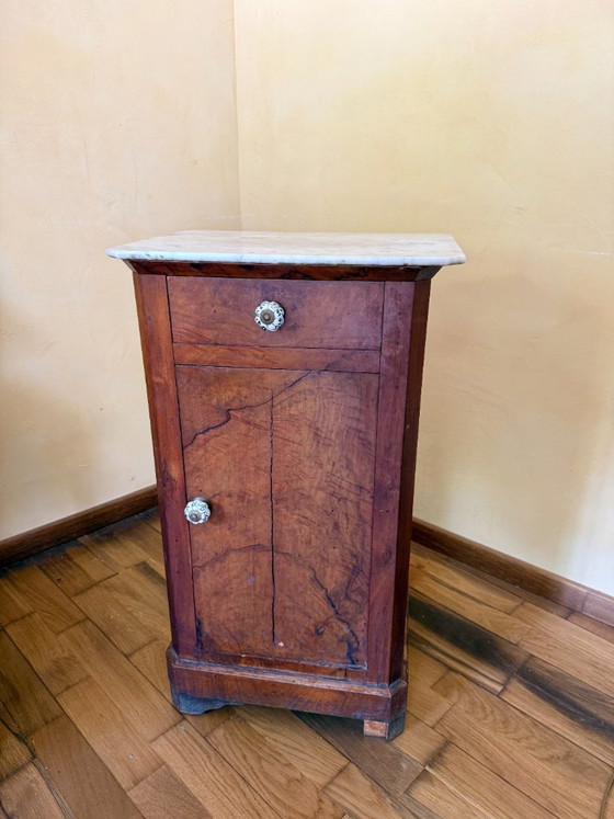 Image 1 of Beistelltisch aus Holz und Marmor