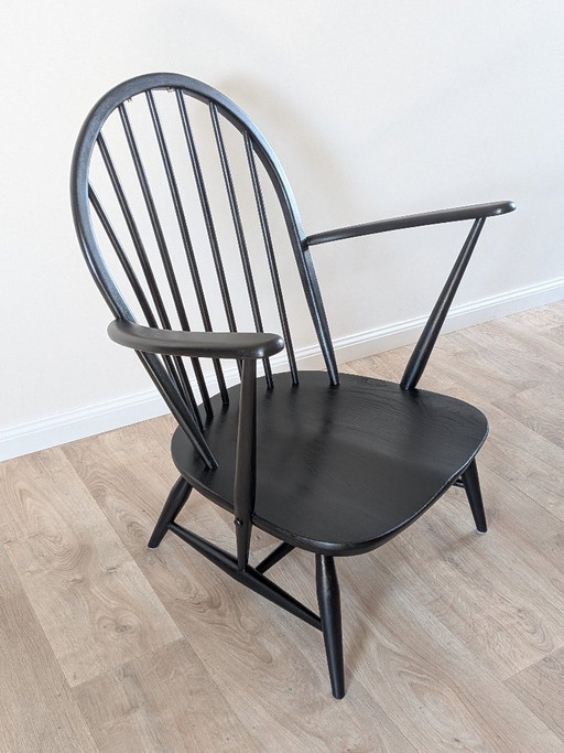 Vintage Ercol Windsor fauteuil - Model 305 (op maat gemaakt in zwart)