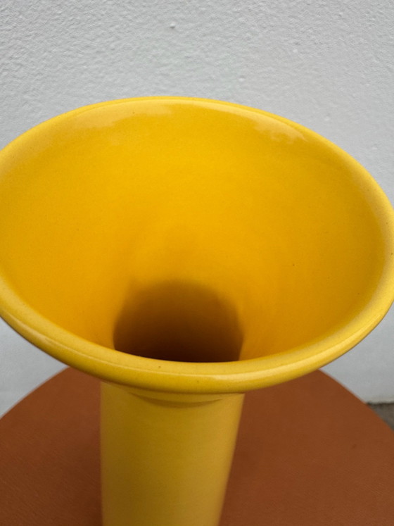 Yellow Memphis style Soliflore Vase Charolles, Ceramic (photo 3 of 6)