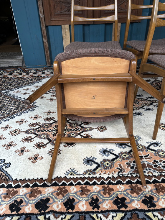 Image 1 of Vintage mid-century Deens design eetkamer stoelen 