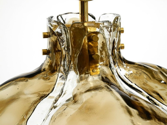 Image 1 of Beautiful, rare, original 1960s J.T. Kalmar Franken heavy Murano glass floral ceiling lamp