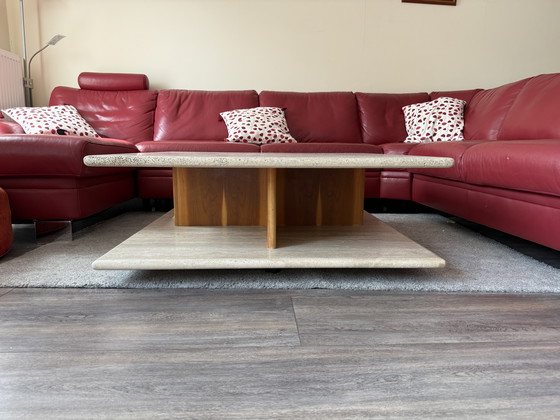 Image 1 of Vintage travertine table from the 1980s