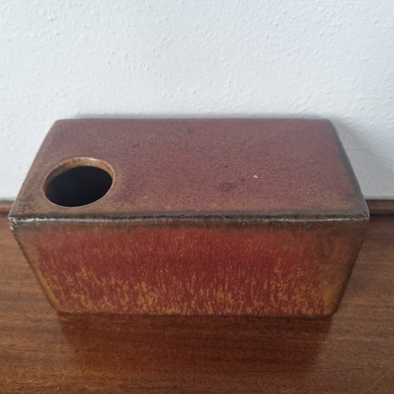 Image 1 of Vase bloc Mobach, grès, émail mixte, années 1960