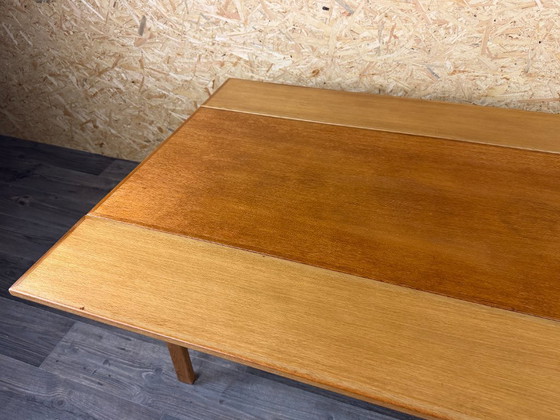 Tavolino da caffè o tavolo da pranzo regolabile in rovere, design danese anni '60 '70 – Tavolini da caffè (photo 17 of 21)
