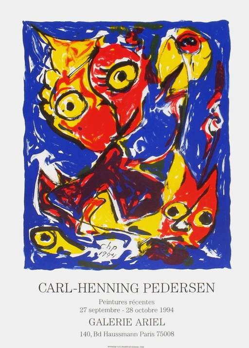 Carl-Henning PEDERSEN Expo 94 - Galerie Ariel originele poster 1994
