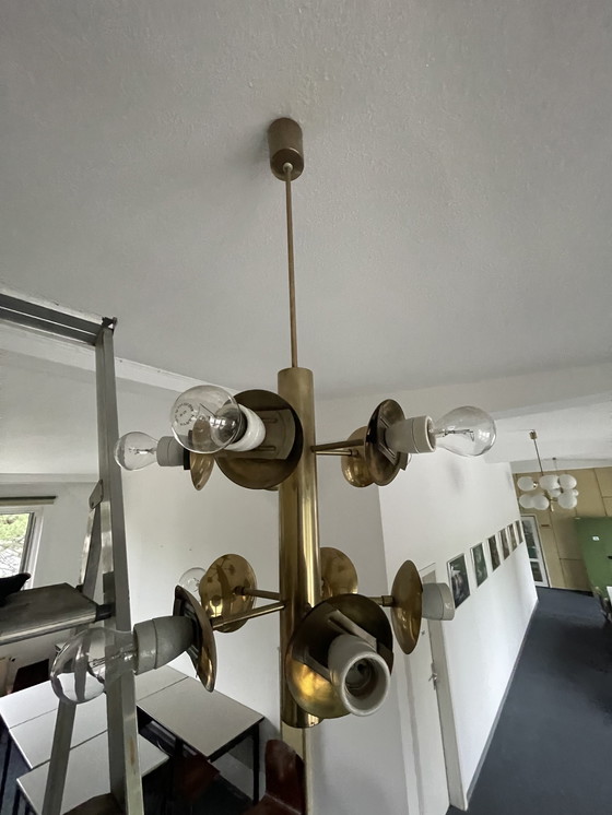 Image 1 of Sputnik Lamp ball opal milk glass 50s retro easy German DDR