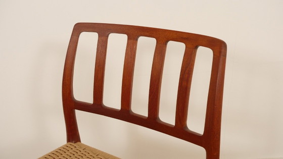 1x Niels Otto Møller Esszimmerstuhl | Modell 83 | Papercord | Teak – Esszimmerstühle, Wood, Vintage (photo 4 of 10)