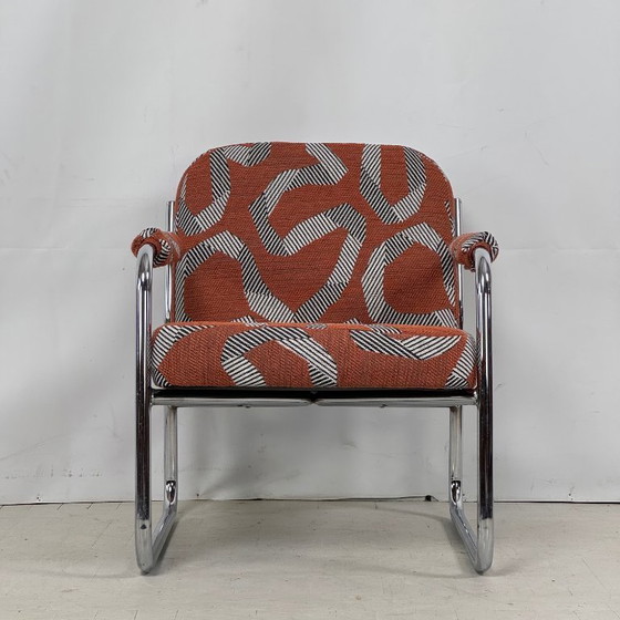 Image 1 of Bauhaus-Style Reupholstered Armchairs, 1990s