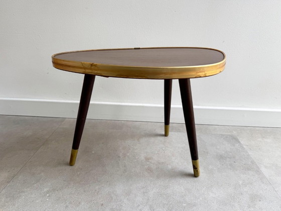 1x Table d'appoint/table à plantes vintage en Formica – Porte-plantes, Metal, Plastic (photo 3 of 10)