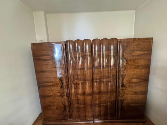 Art Deco Walnut Wardrobe, Central Europe, 1930s (photo 2 of 9)