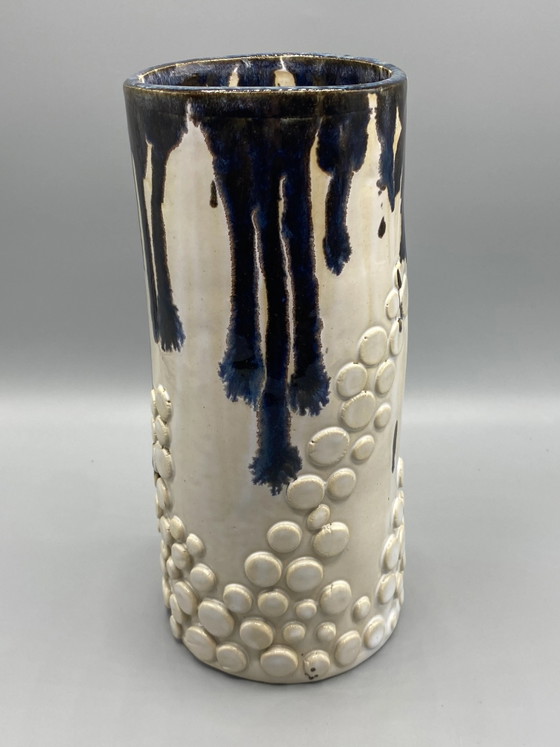 Grand vase en céramique émaillée coulée des années 1970-1980 – Objets déco, Ceramic (photo 3 of 8)