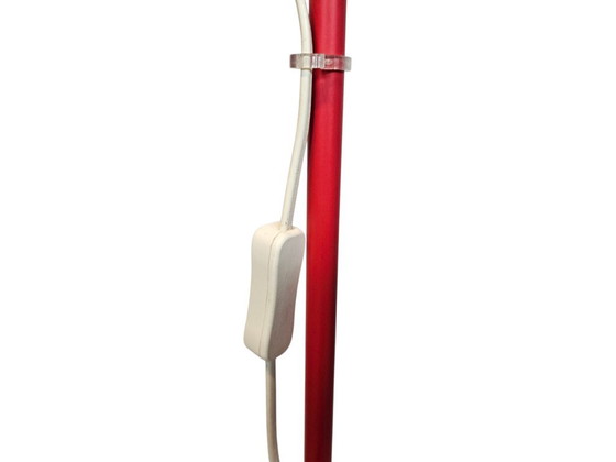 Ikea - Kvart model - design Marianne and Knut Hagberg - Sweden - 1990s, Floor lights, Metal, Plastic, Red (photo 4 of 9)