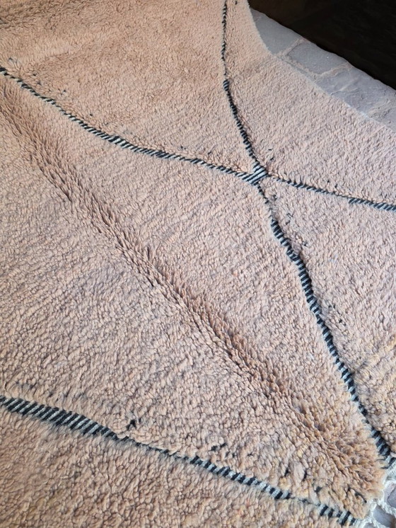 Image 1 of Light Brown Moroccan Beni Ourain plush rug 243 x 160 cm 