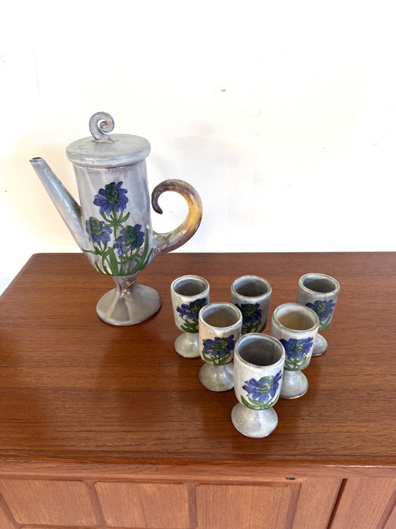 Image 1 of Vintage Vallauris thee servies ‘60