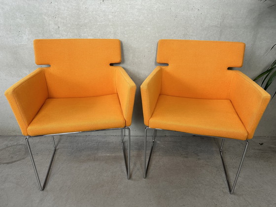 Image 1 of 2x poltrone di design vintage 'Key-s' - Arnold Merckx - Artifort