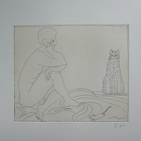 Image 1 of Francois-Xavier Lalanne (1927-2008) Cat, mouse and seated man, 2002