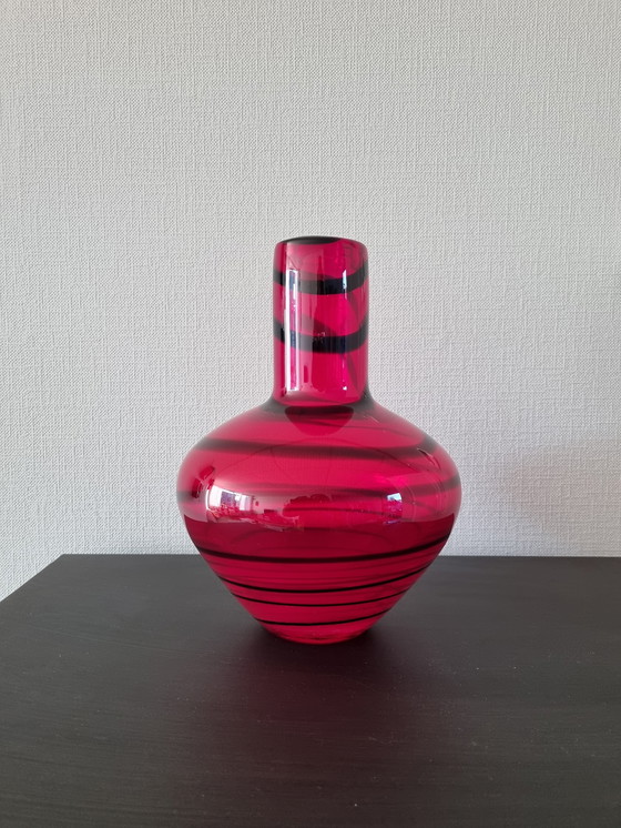 Image 1 of Gran jarrón de Murano con espirales de los años ochenta