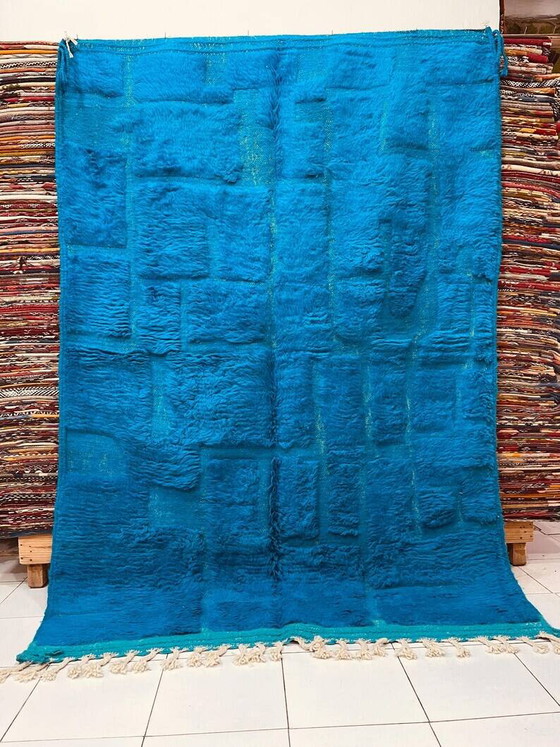 Handmade blue Moroccan rug 200cm x 300cm – Rugs & carpets, Wool (photo 8 of 10)