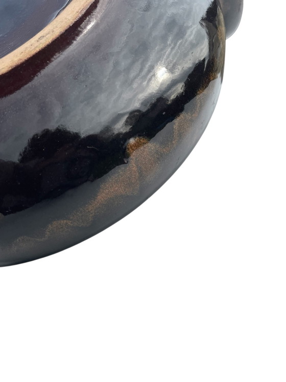 Image 1 of Fat Lava keramische fruitschaal dia= 25cm Duitsland vintage jaren 60 midden eeuw